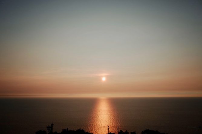 越前岬からの夕日